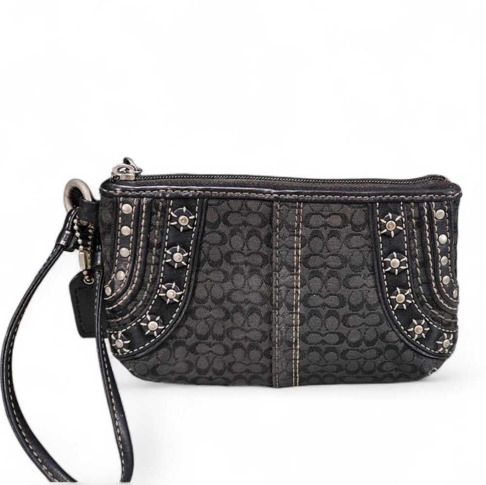 Coach Mia 2006 RARE & Vintage Black & Silver Hobo Set - Picture 9 of 13